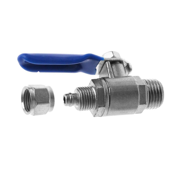 Válvula de Bola 1/2" NPT x 1/4" Compresión para Ósmosis Inversa